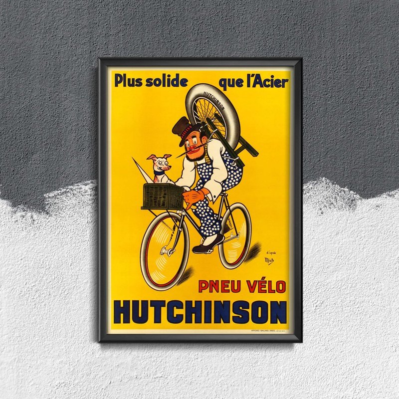 Retro poszterek Pneu velo hutchinson vintage by mich