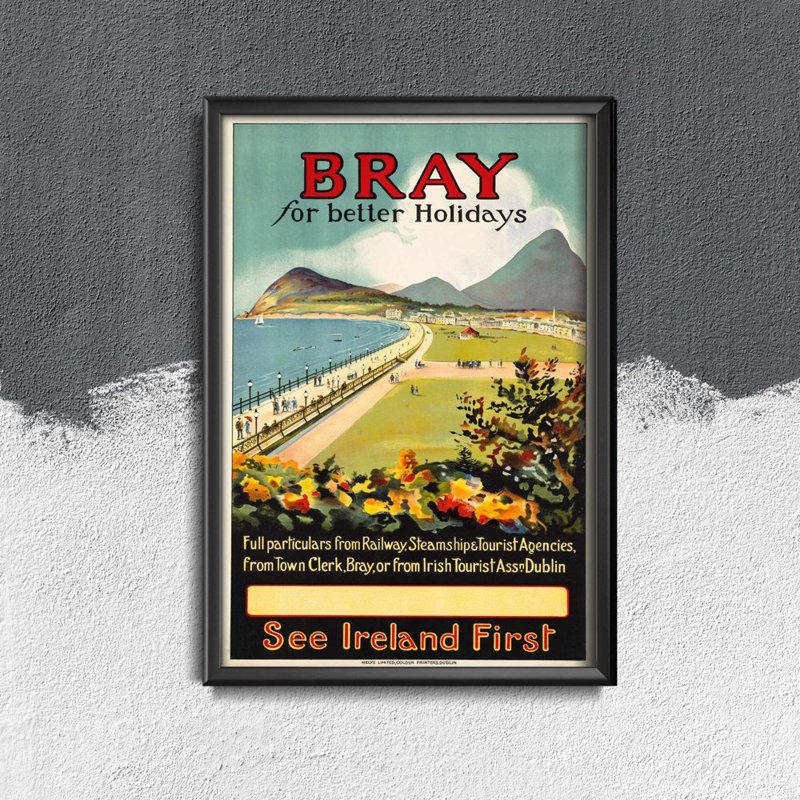 Fali poszter Írország Bray jobb ünnepekért