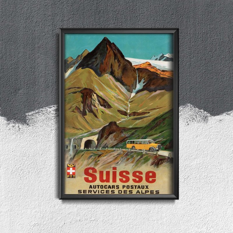 Fali poszter svájci Alpok