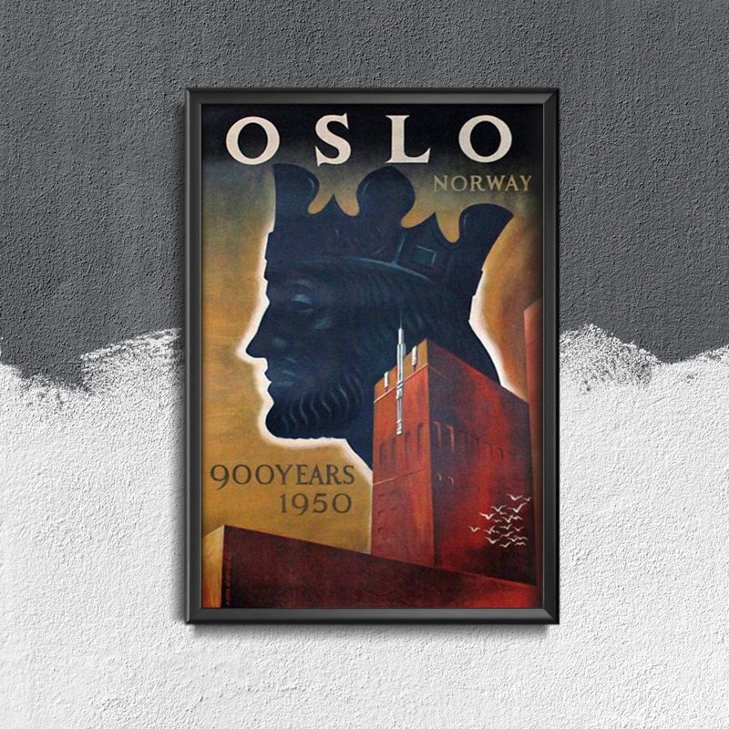 Fali poszter Norvégia Oslo