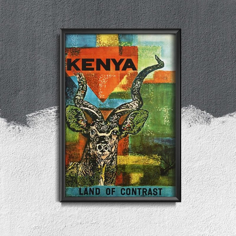Plakát poszter Kenya Afrika