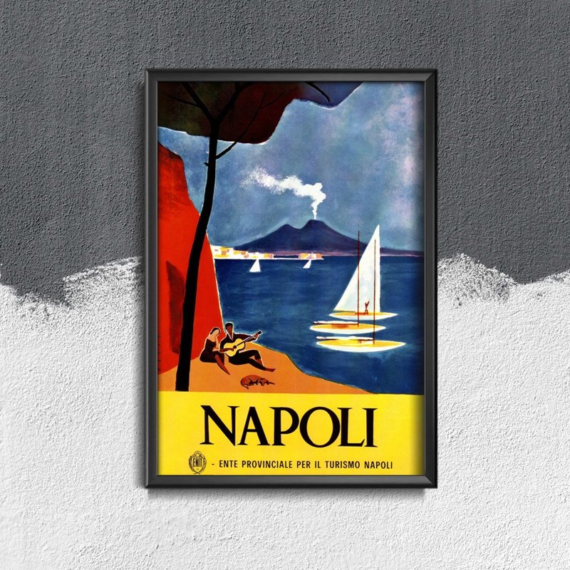 Plakát poszter Olaszország Nápoly