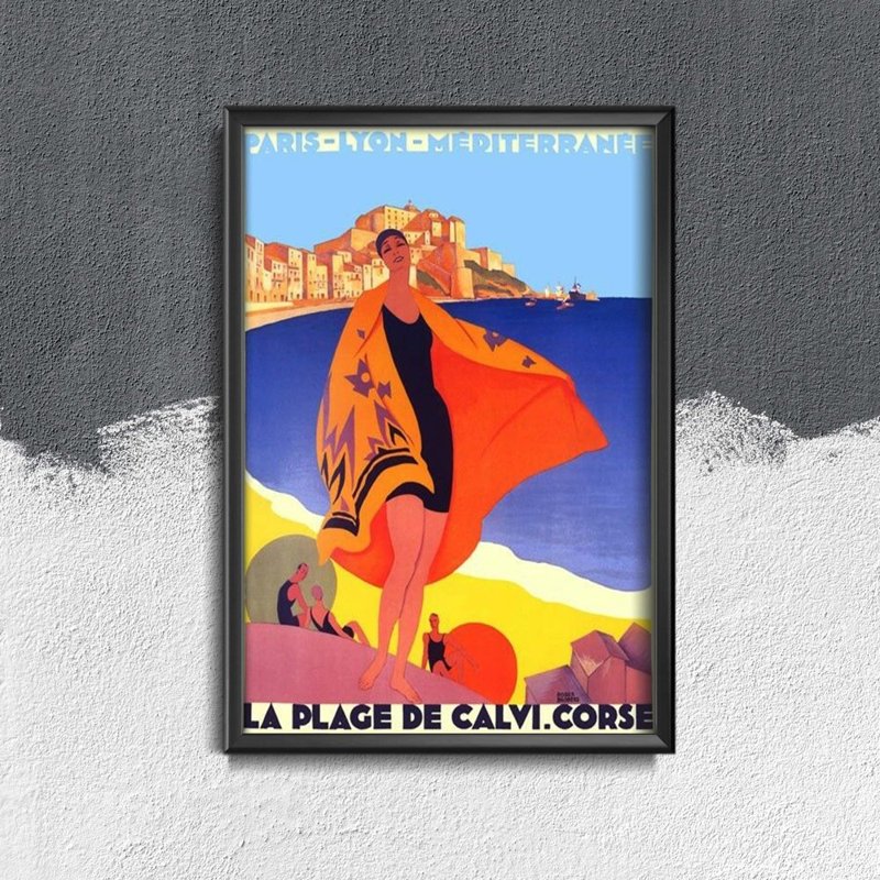 Plakát poszter Dél-Franciaország Calvi Corsica