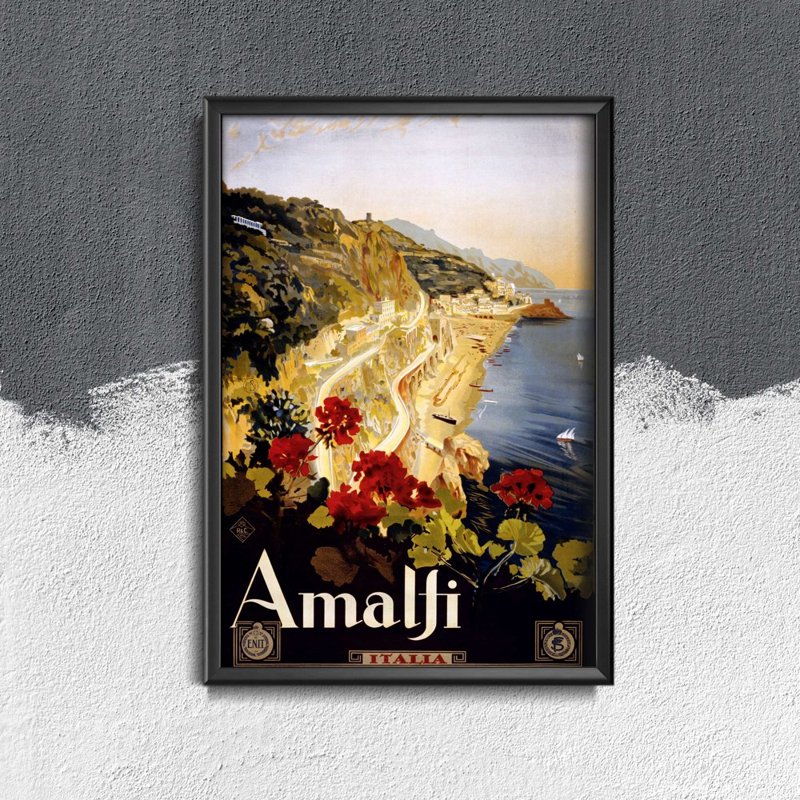 Retro poszterek Amalfi Olaszország