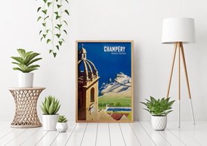 Retro poszterek Svájc Champery
