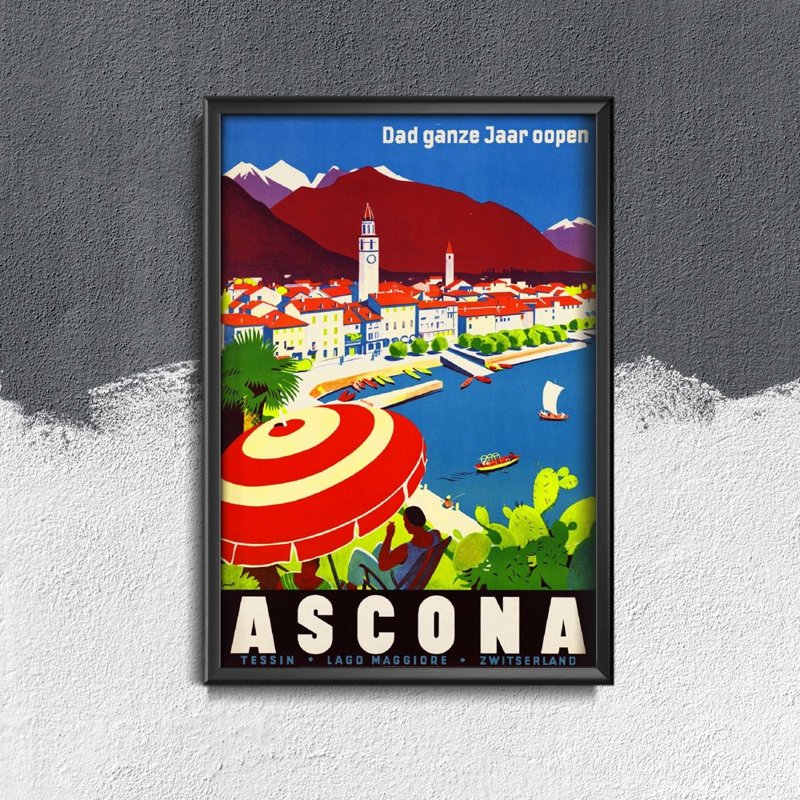 Retro poszterek Svájc Ascona