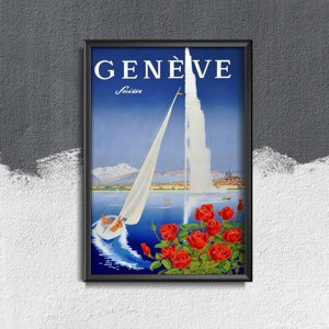 Retro poszterek Svájc Genf
