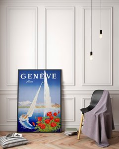 Retro poszterek Svájc Genf