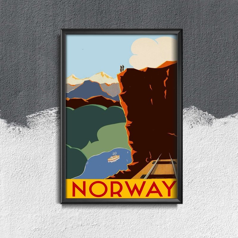 Retro poszterek Norvégia