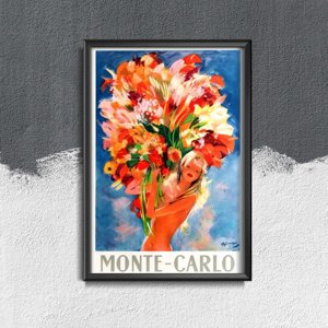 Retro poszterek Gyönyörű Monte Carlo Monaco