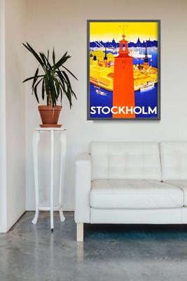 Retro poszterek Svédország Stockholm