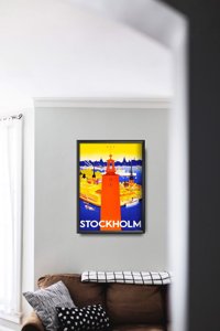 Retro poszterek Svédország Stockholm