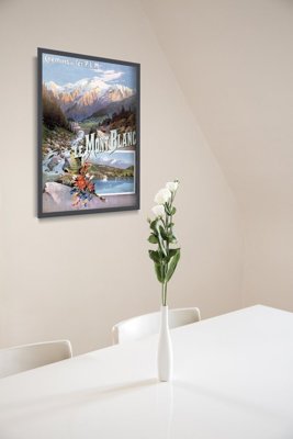Retro plakát Mont Blanc francia