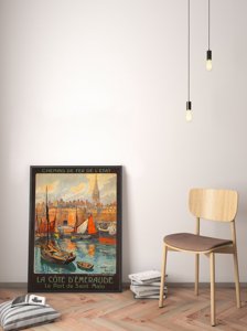 Retro plakát Saint Malo francia