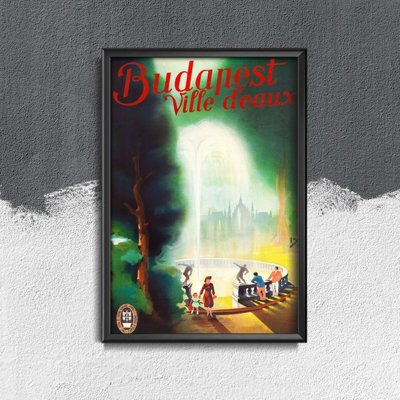 Retro plakát Budapest, Magyarország