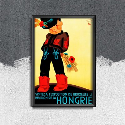 Retro plakát Magyar kiállítás