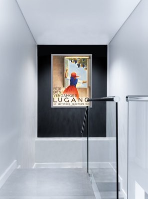Retro plakát Borvidék Lugano svájci