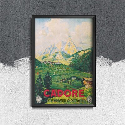 Retro plakát Olaszország kadore