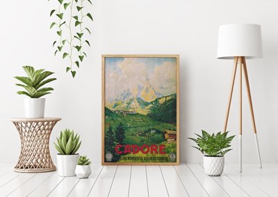 Retro plakát Olaszország kadore
