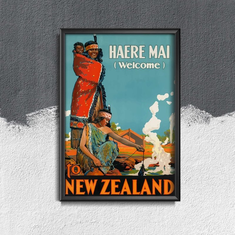 Retro plakát Új Zéland