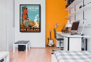 Retro plakát Új Zéland