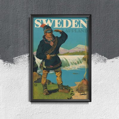 Plakát Svédország lappland