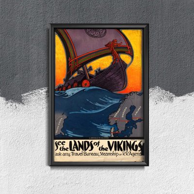 Plakát Viking Svédország Thor Skandinávia