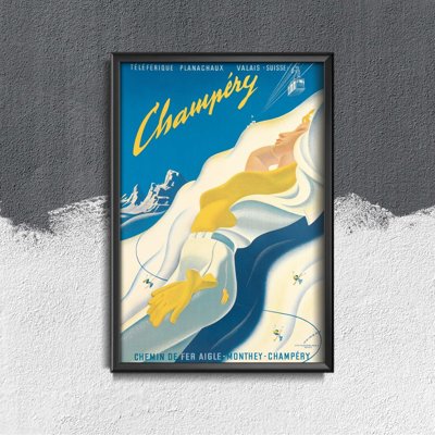 Plakát poszter Svájc Champery