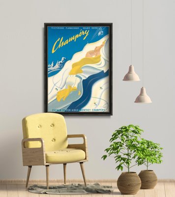 Plakát poszter Svájc Champery