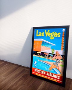 Plakát poszter Las Vegas Western Airlines