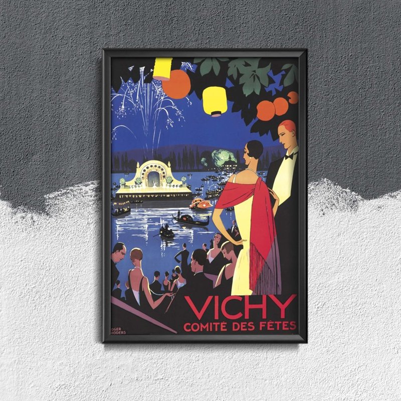 Plakát poszter Vichy comite des fetes