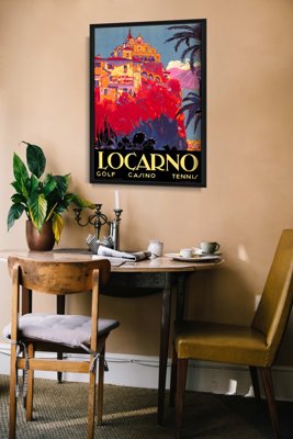 Plakát poszter Svájc Locarno Golf Casino Tenisz