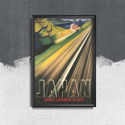 Plakát poszter Japán kormány vasutak