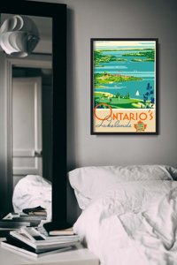 Plakát poszter Ontario Canada Lakelands