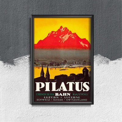 Plakát poszter Svájc Pilatus Lucern