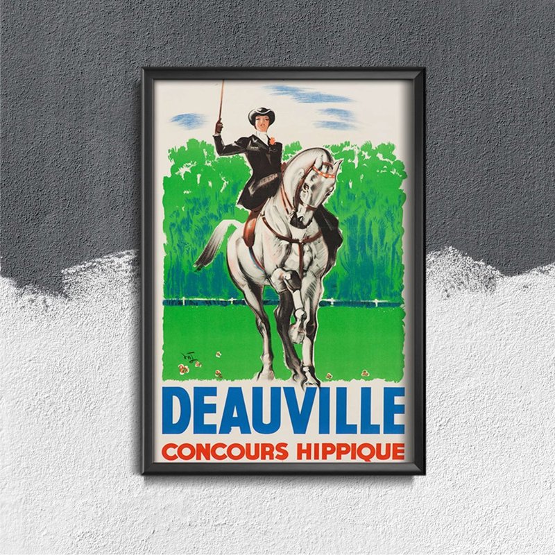 Plakát poszter Deauville Concours Hippique France