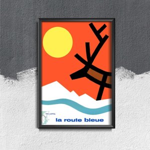 Plakát poszter Lapland La Route Bleue Finnország