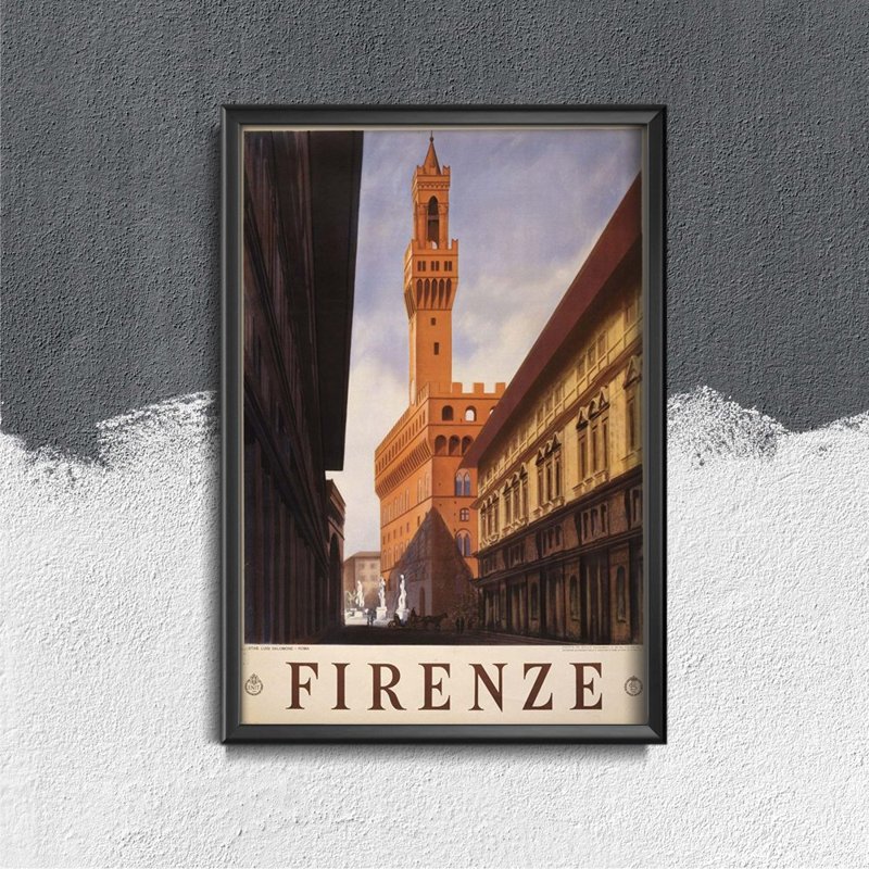 Plakát poszter Retro Firenze Poszter Olaszország