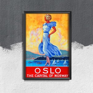 Plakát poszter Oslo, Norvégia