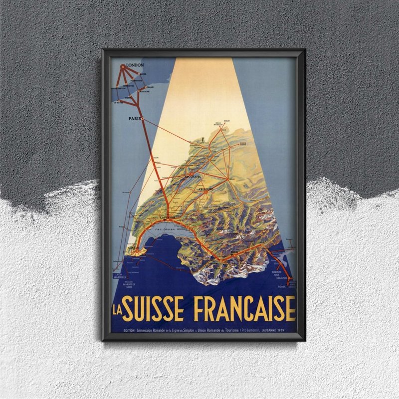 Plakát poszter La suisse francaise