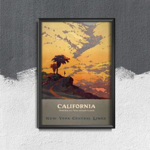Plakát poszter Vintage poszter Kalifornia