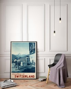Retro plakát Rambing Svájcban