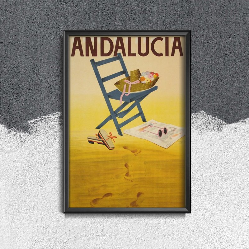 Retro plakát Andalúzia Spanyolország