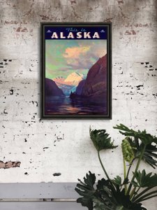 Retro plakát Ez Alaszka