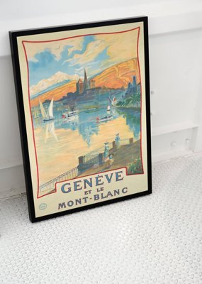 Retro plakát Geneve et Le Mont Blanc Svájc