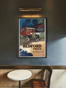 Retro poszterek Brit bedford teherautó