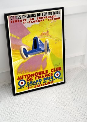 Retro poszterek Automobile Club de France Grand Prix Alphonse Noel