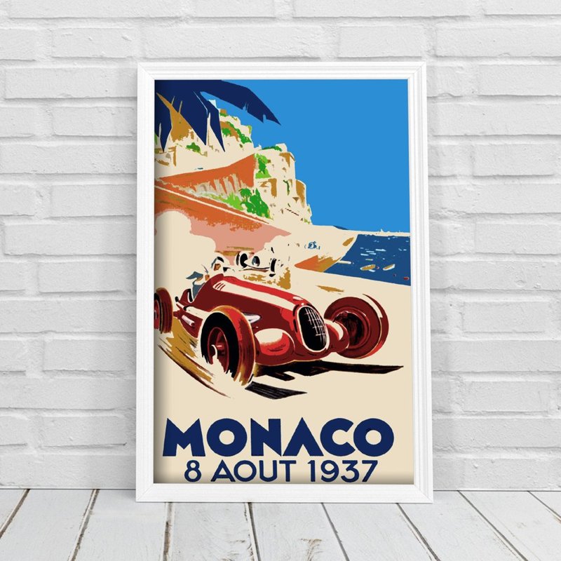 Retro poszterek Automotive Monaco