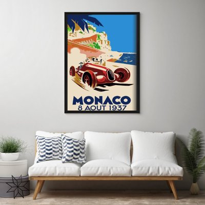 Retro poszterek Automotive Monaco