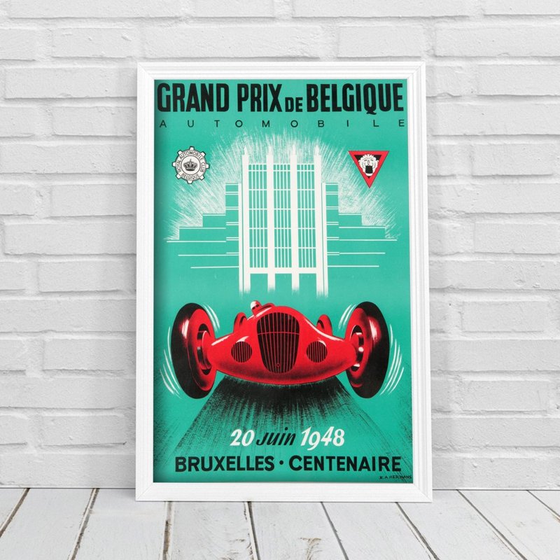 Retro poszterek Grand Prix de Belgique Automobile